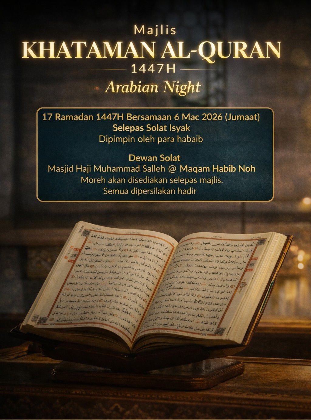 Majlis Khataman Al-Quran 1447H - Arabian Night