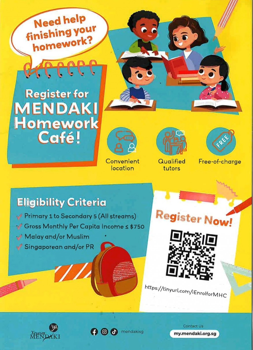 MENDAKI HOMEWORK CAFE - Event - IslamicEvents.SG