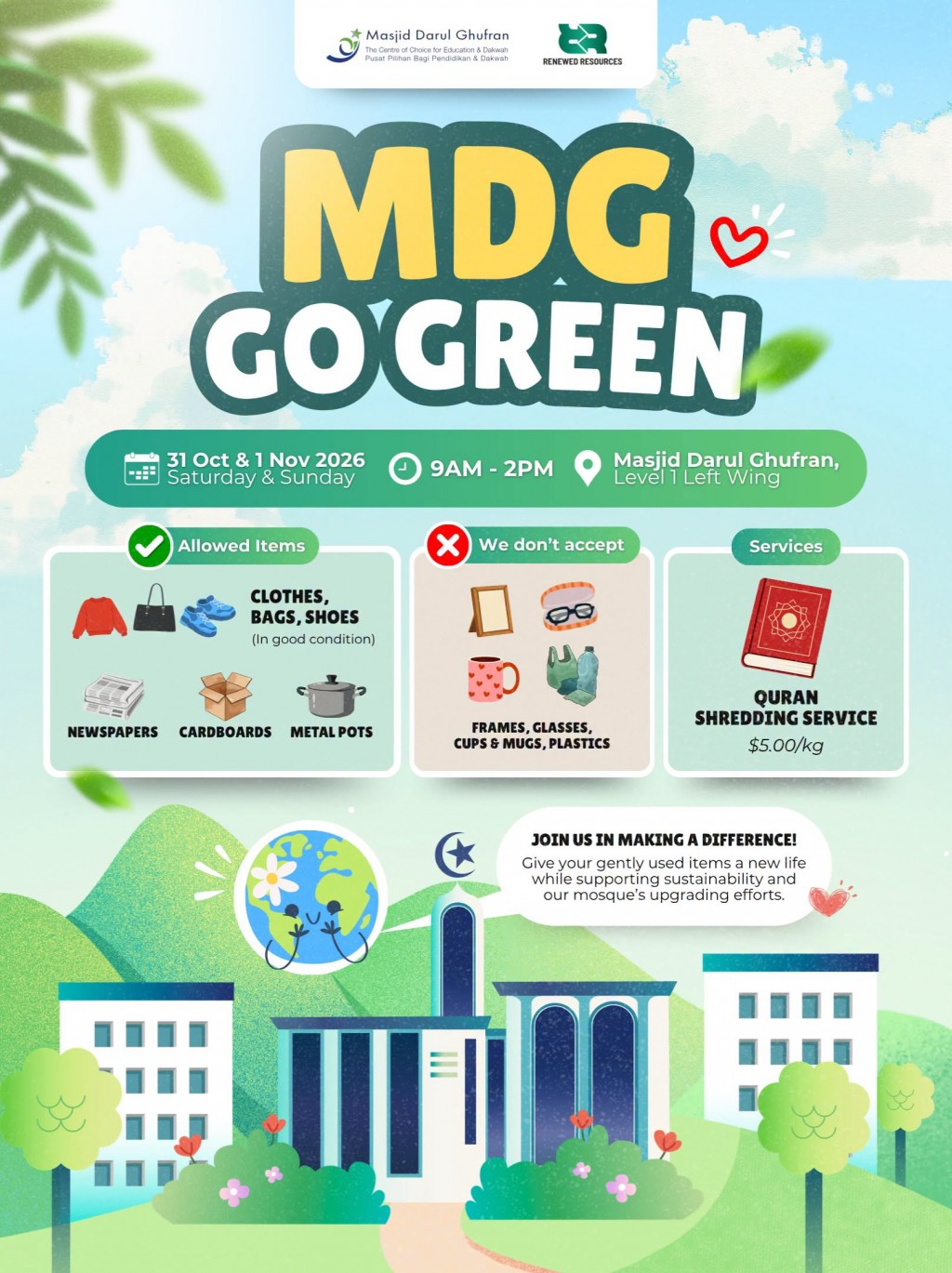 12 Go Event MDG Go Green - Event - IslamicEvents.SG