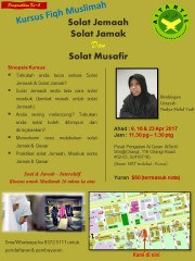 Kursus Fiqh Muslimah Solat Jemaah Jamak Dan Musafir Event Islamicevents Sg