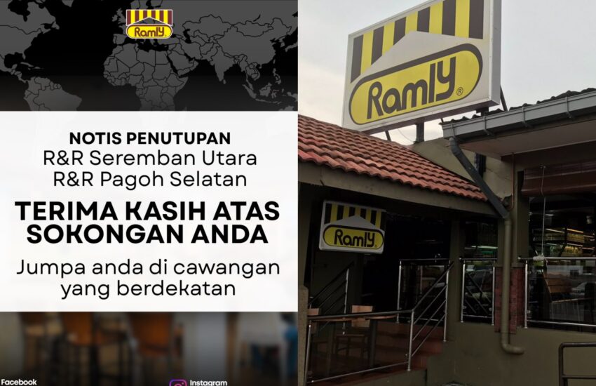 2 Cawangan Restoran Makanan Segera Ramly Ditutup Selepas 10 Tahun Beroperasi