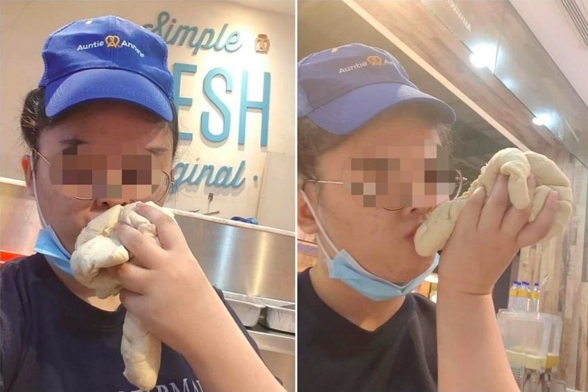 Auntie Anne’s closed after worker found kissing dough