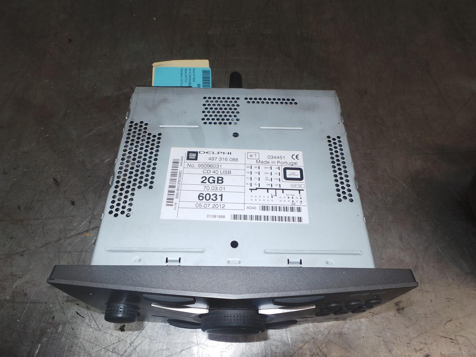 View Auto part Radio/Cd/Dvd/Sat/Tv Holden Captiva 2014