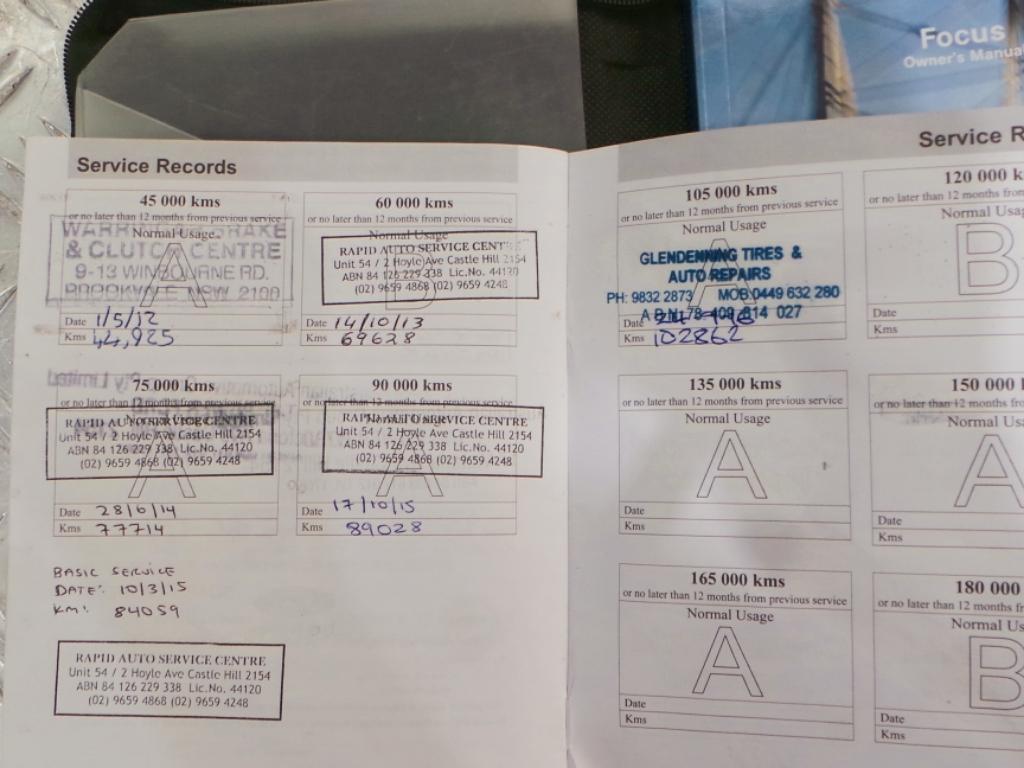 View Auto part Owners Handbook Ford Focus 2007