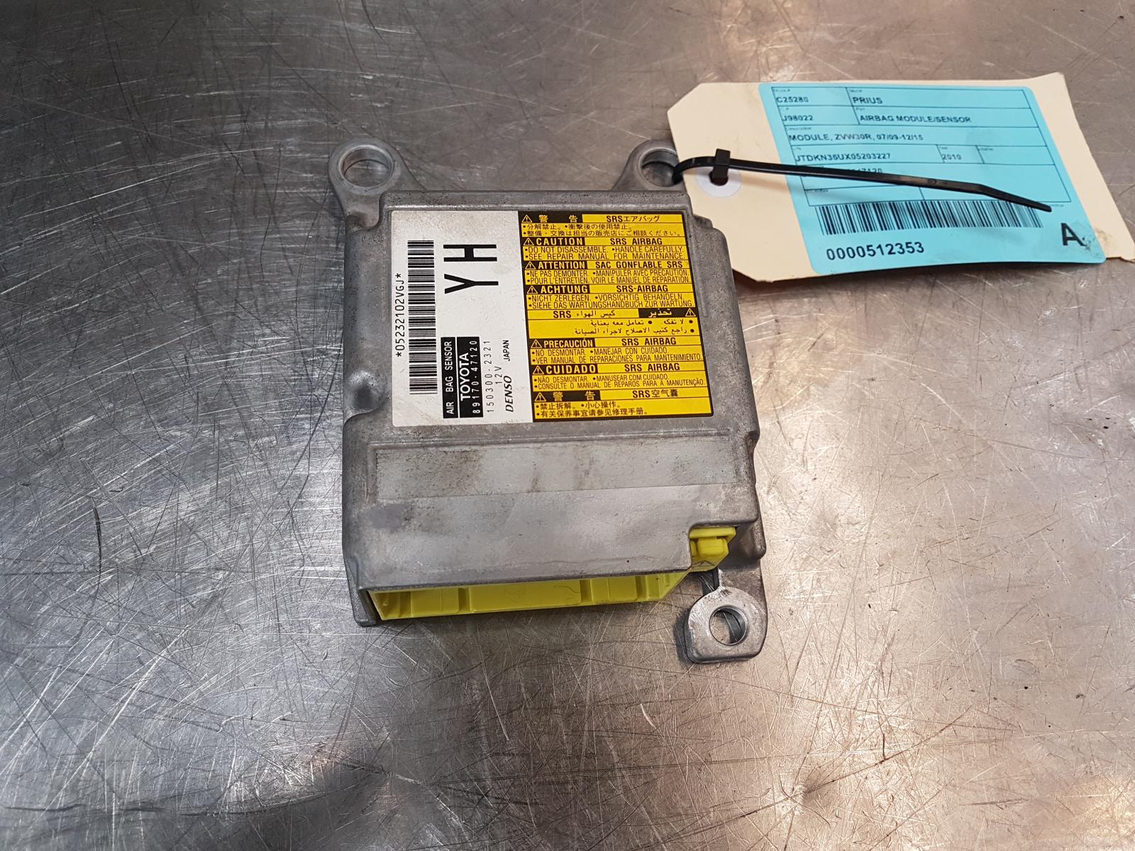 View Auto part Airbag Module/Sensor Toyota Prius 2010