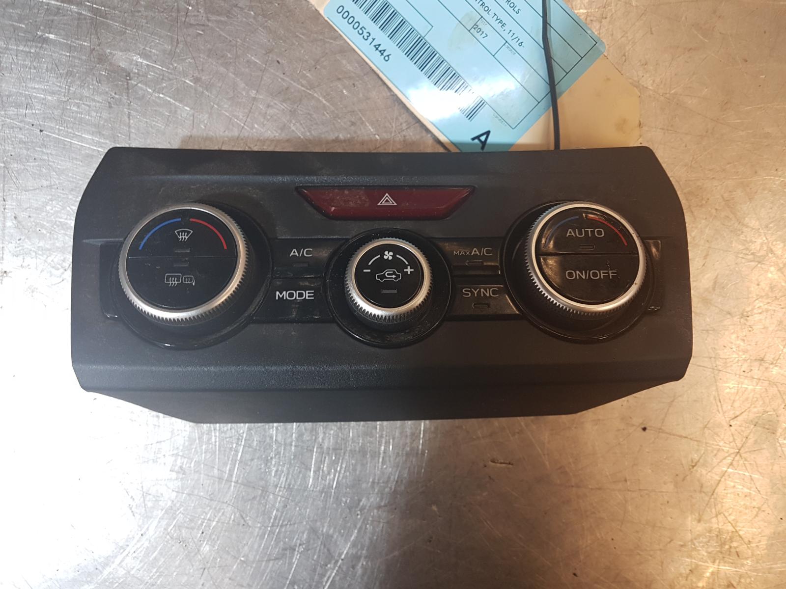 View Auto part Heater/Ac Controls Subaru Impreza 2017