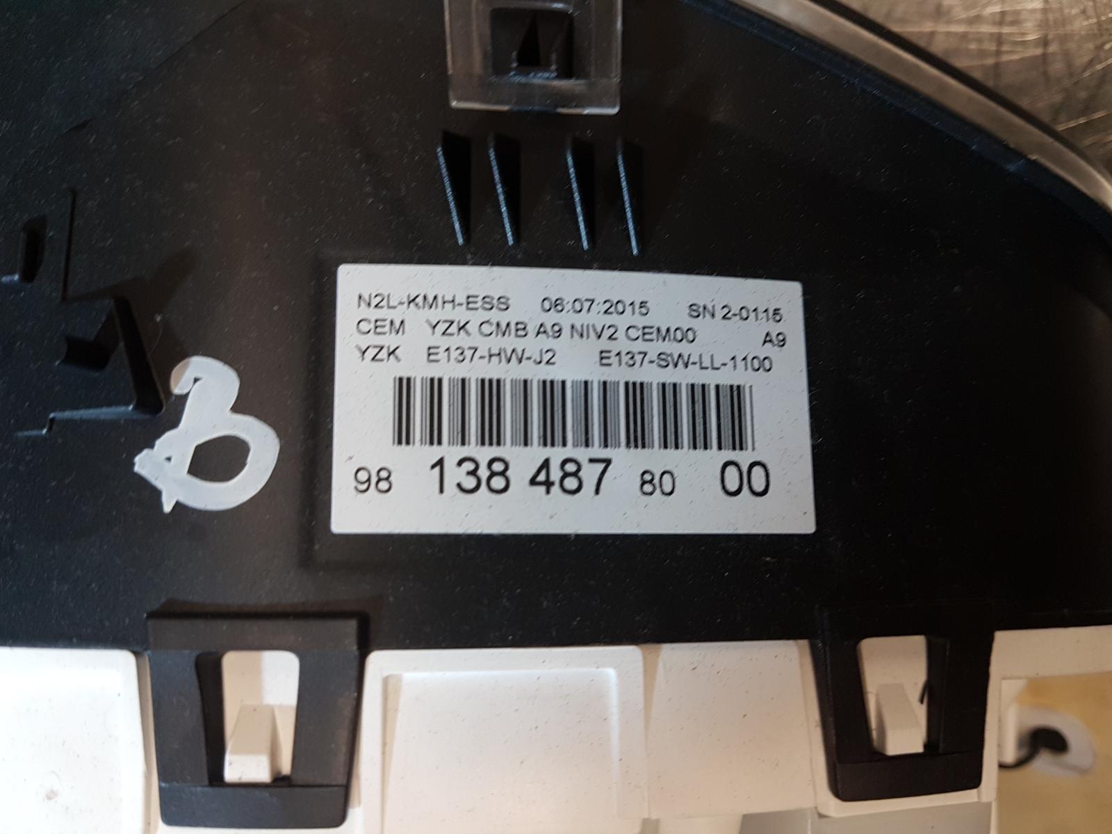 View Auto part Instrument Cluster Peugeot 208 2015