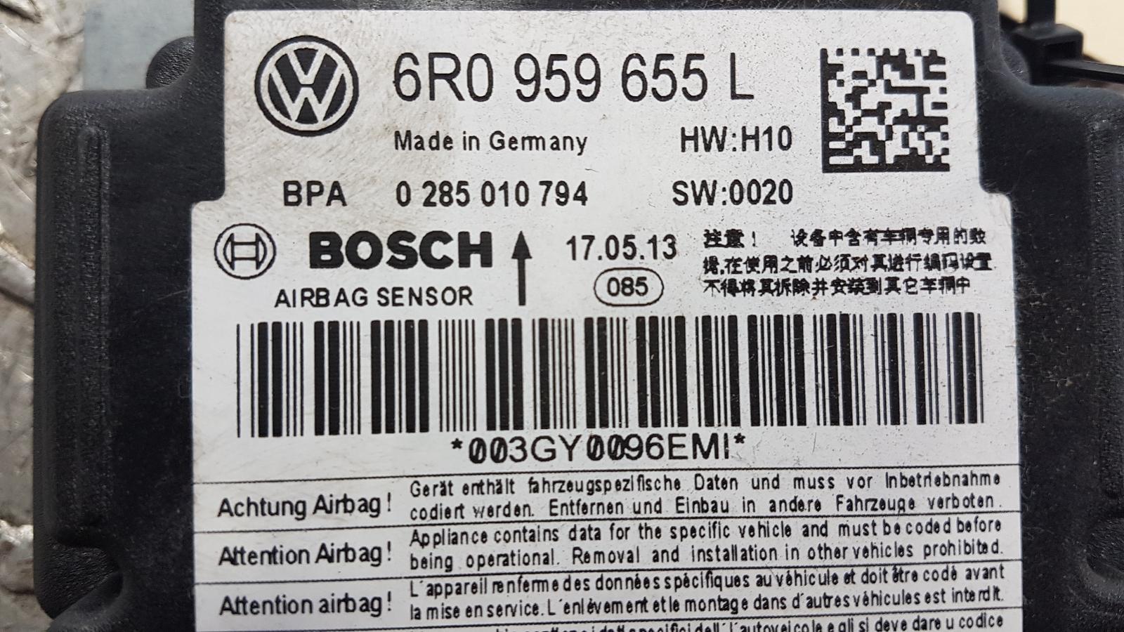 View Auto part Airbag Module/Sensor Volkswagen Polo 2013
