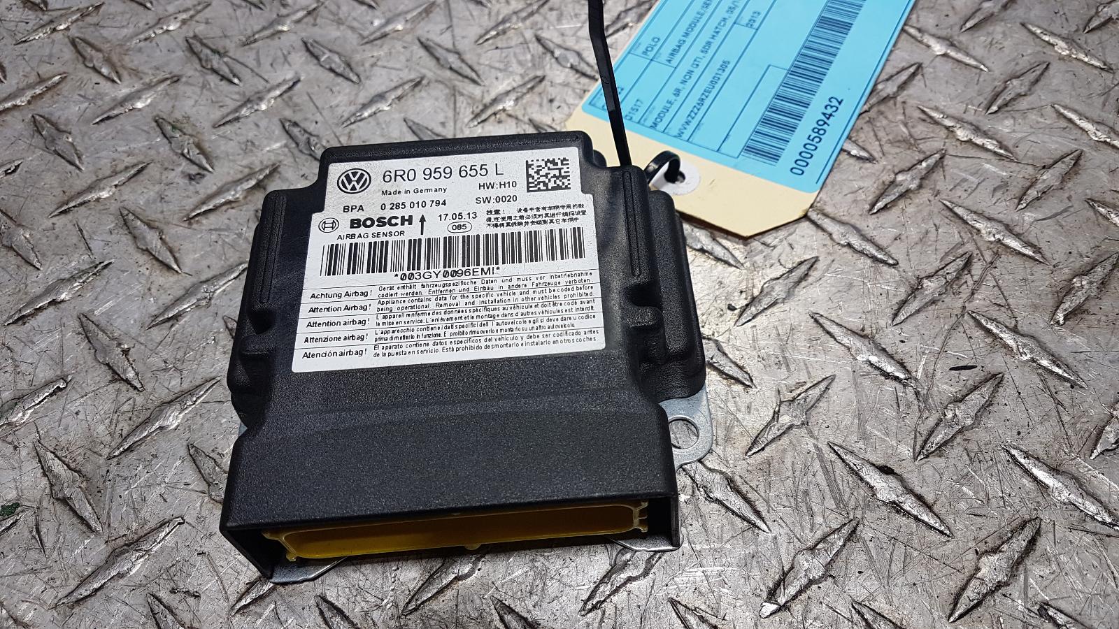 View Auto part Airbag Module/Sensor Volkswagen Polo 2013