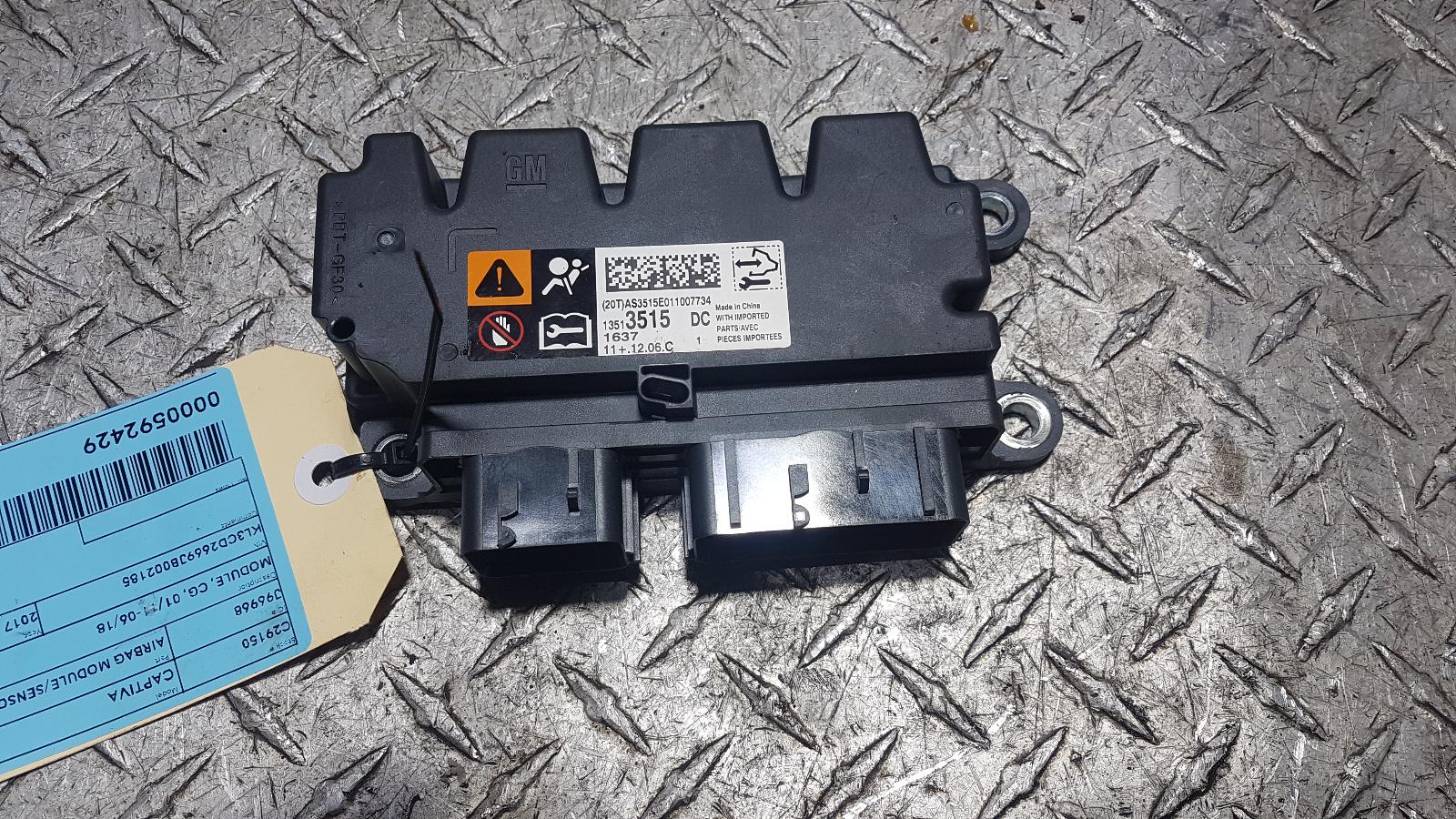 View Auto part Airbag Module/Sensor Holden Captiva 2017