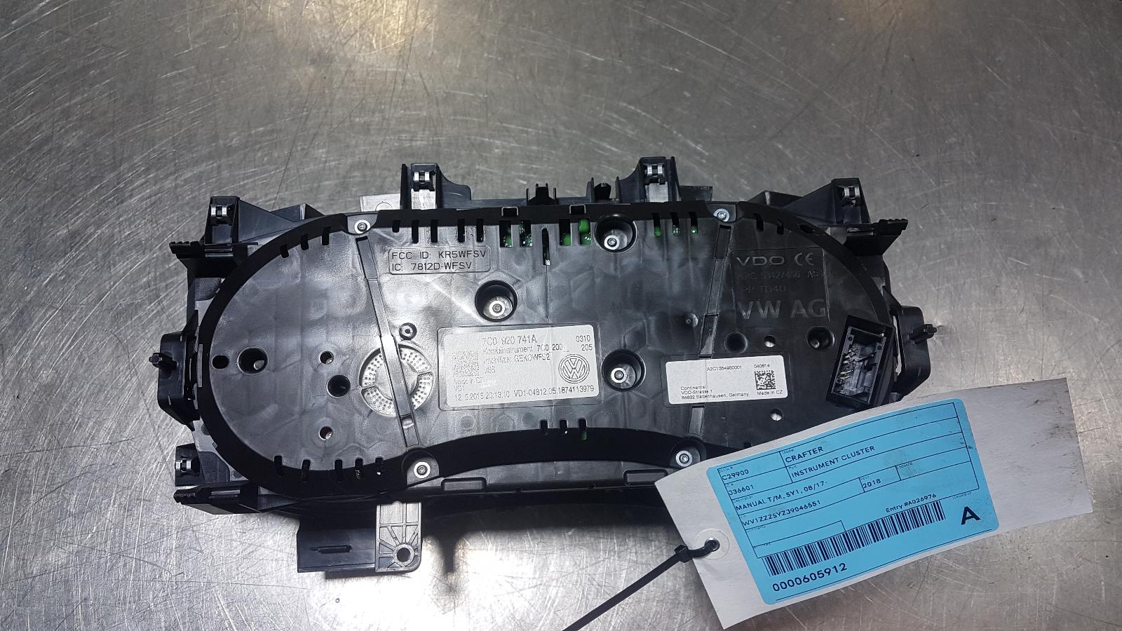 2018 Volkswagen Crafter Instrument Cluster View Auto part Instrument Cluster Volkswagen Crafter 2018