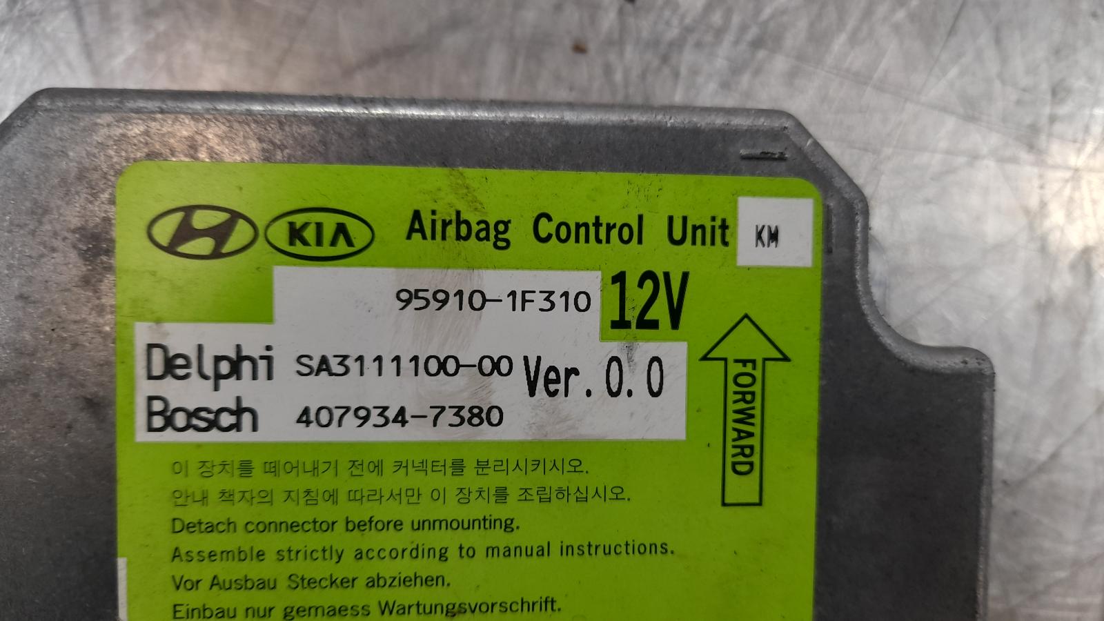View Auto part Airbag Module/Sensor Kia Sportage 2009