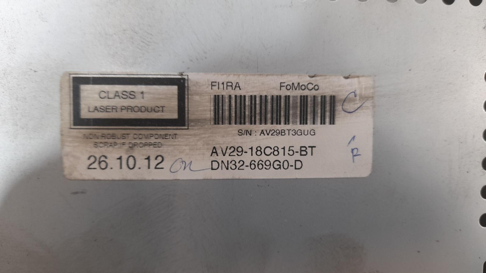 View Auto part Radio/Cd/Dvd/Sat/Tv Ford Fiesta 2012