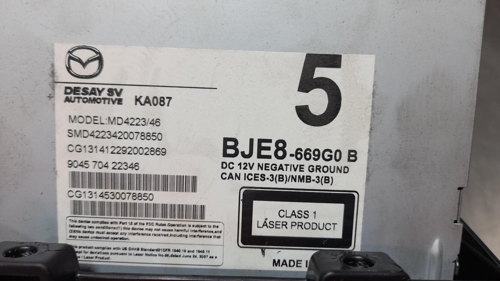2015 Mazda 3 Radio/Cd/Dvd/Sat/Tv View Auto part Radio/Cd/Dvd/Sat/Tv Mazda 3 2015