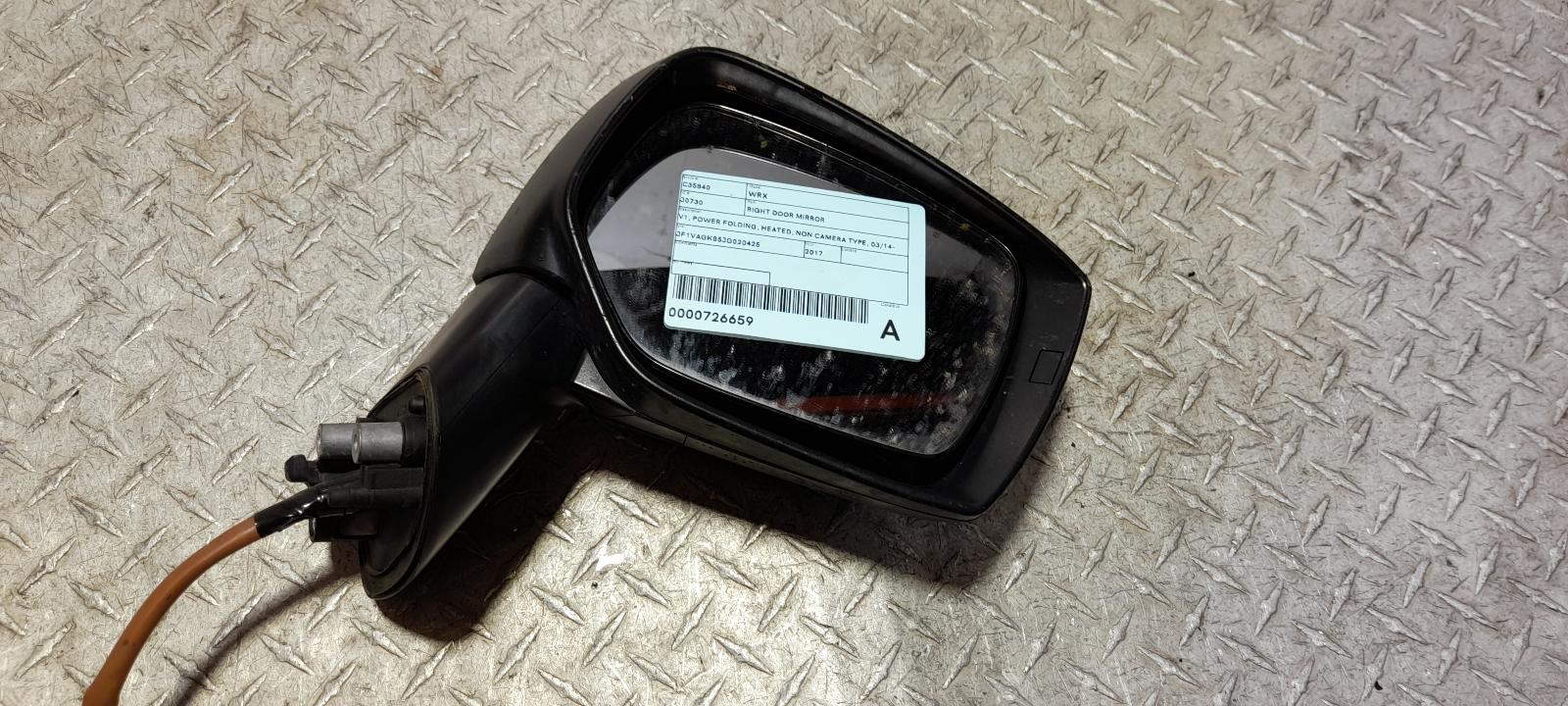 View Auto part Right Door Mirror Subaru Wrx 2017
