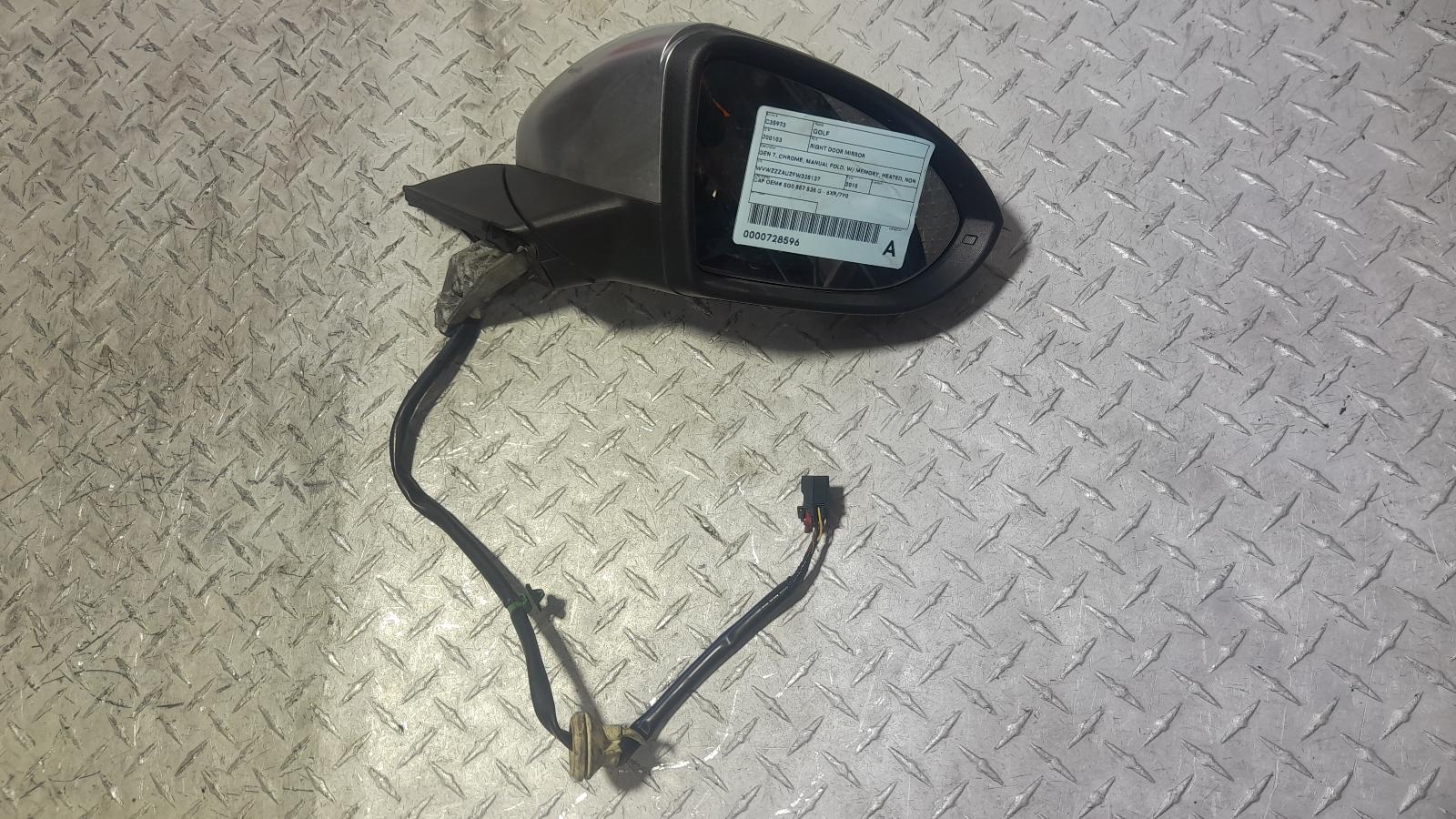 View Auto part Right Door Mirror Volkswagen Golf 2015