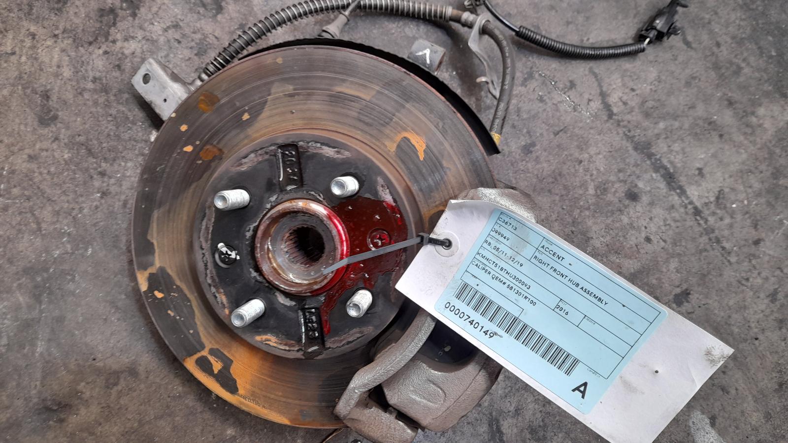 View Auto part Right Front Hub Assembly Hyundai Accent 2016