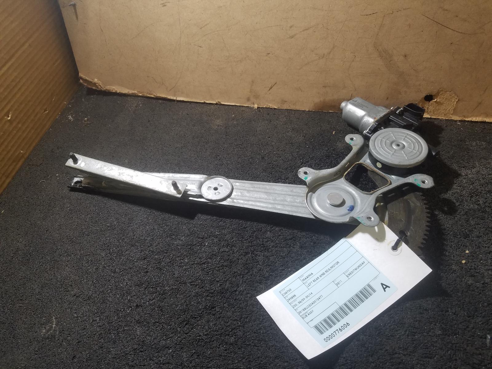 View Auto part Left Rear Wnd Reg/Motor Nissan Maxima 2011