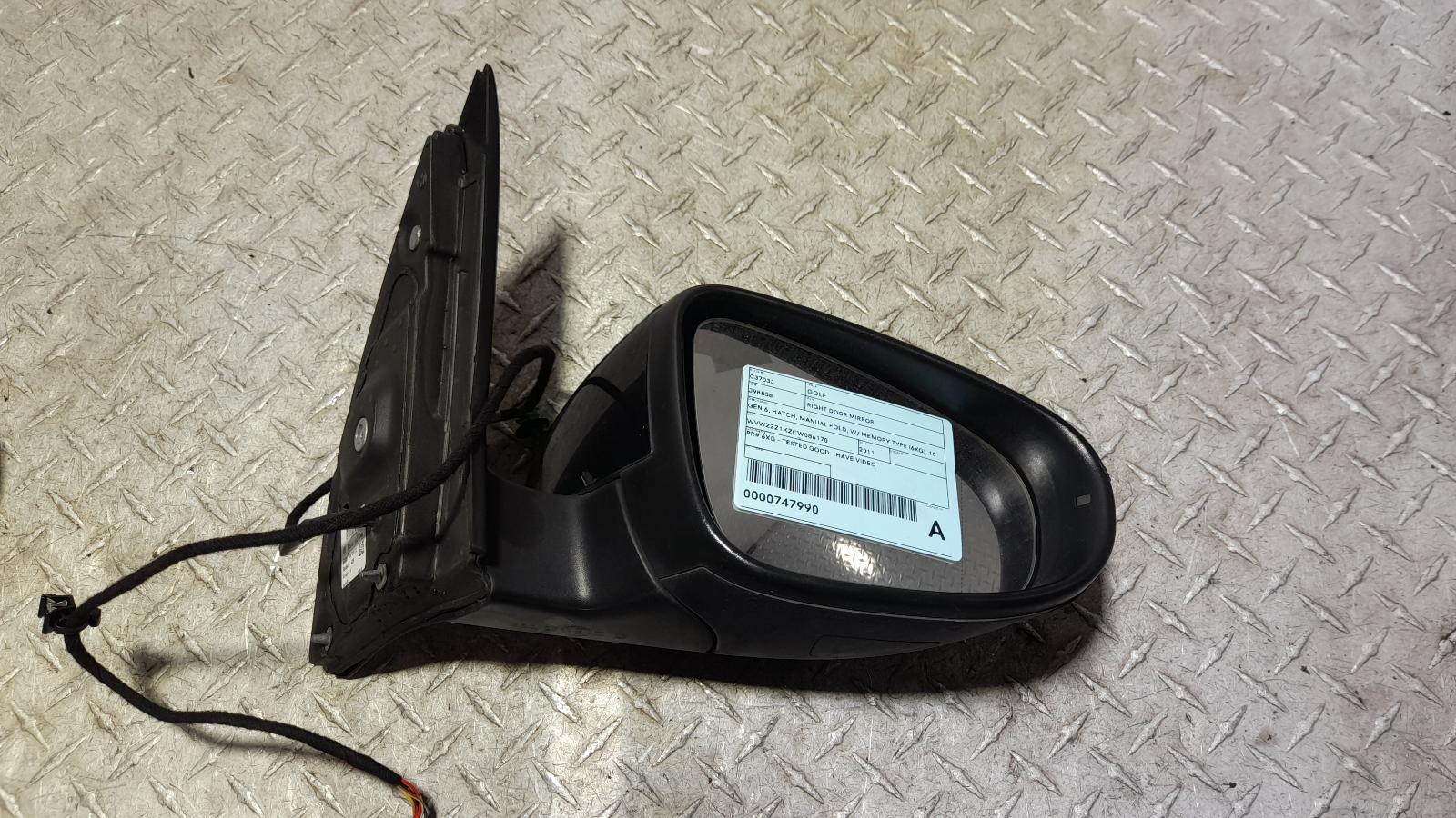View Auto part Right Door Mirror Volkswagen Golf 2011