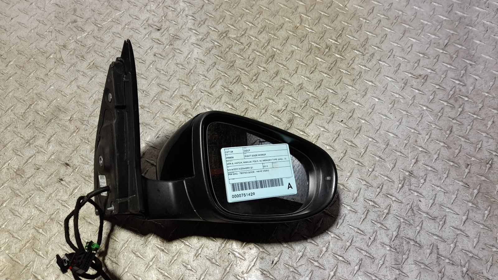 View Auto part Right Door Mirror Volkswagen Golf 2012