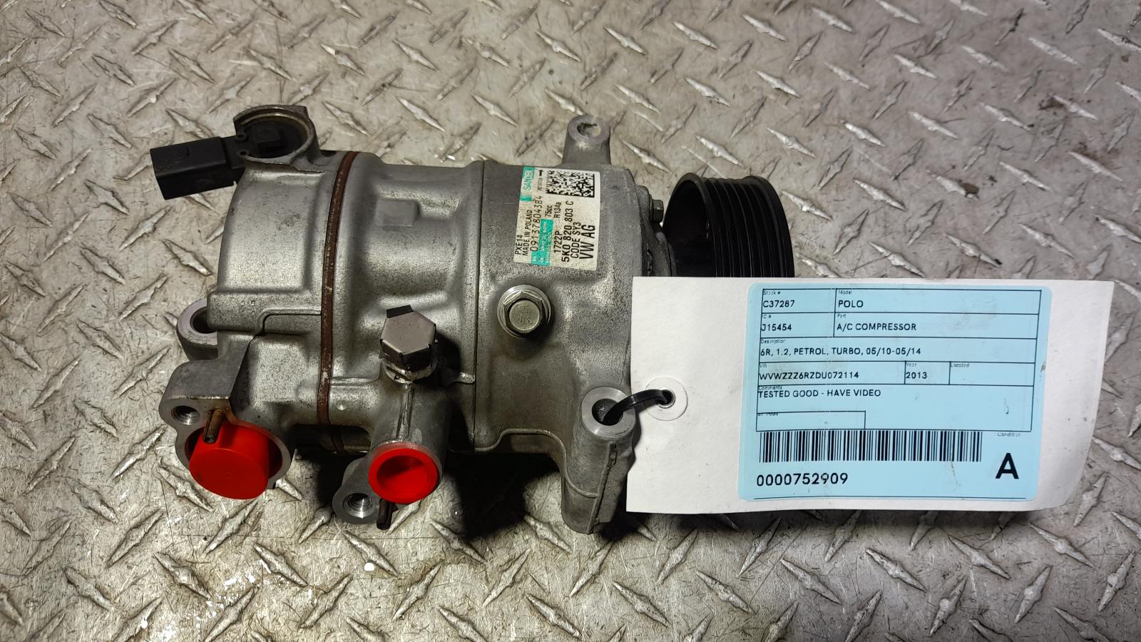 View Auto part A/C Compressor Volkswagen Polo 2013