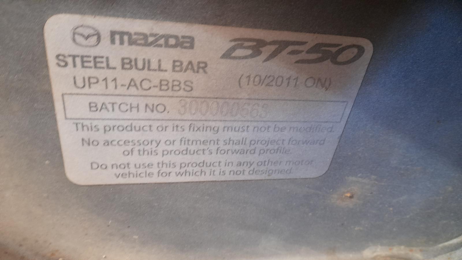 View Auto part Front Bumper Mazda Bt50 2013