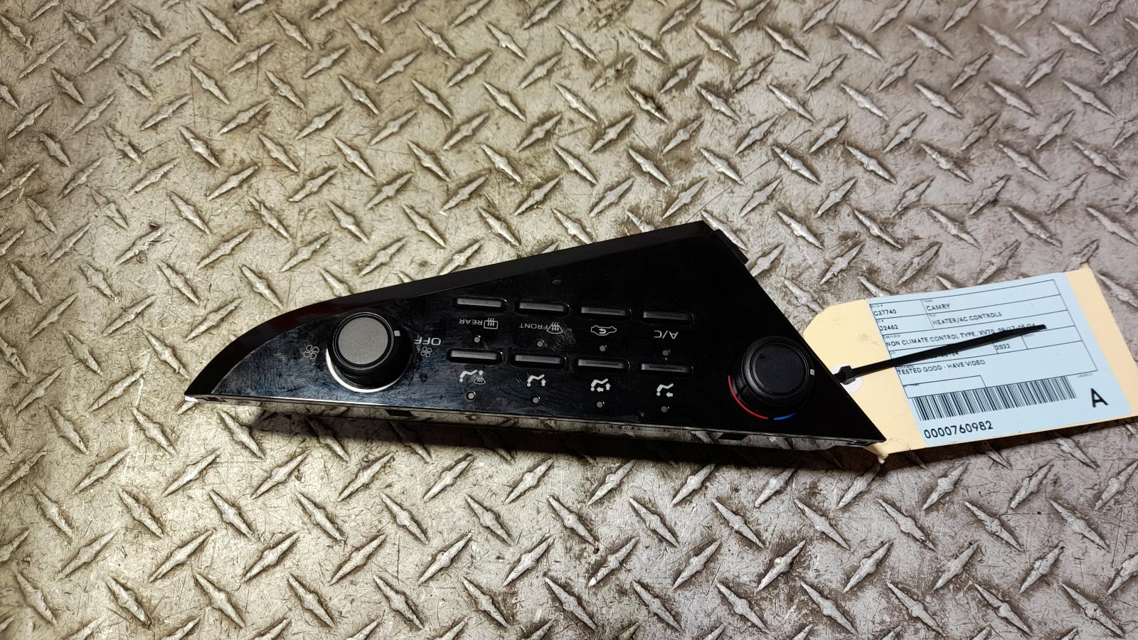 View Auto part Heater/Ac Controls Toyota Camry 2022