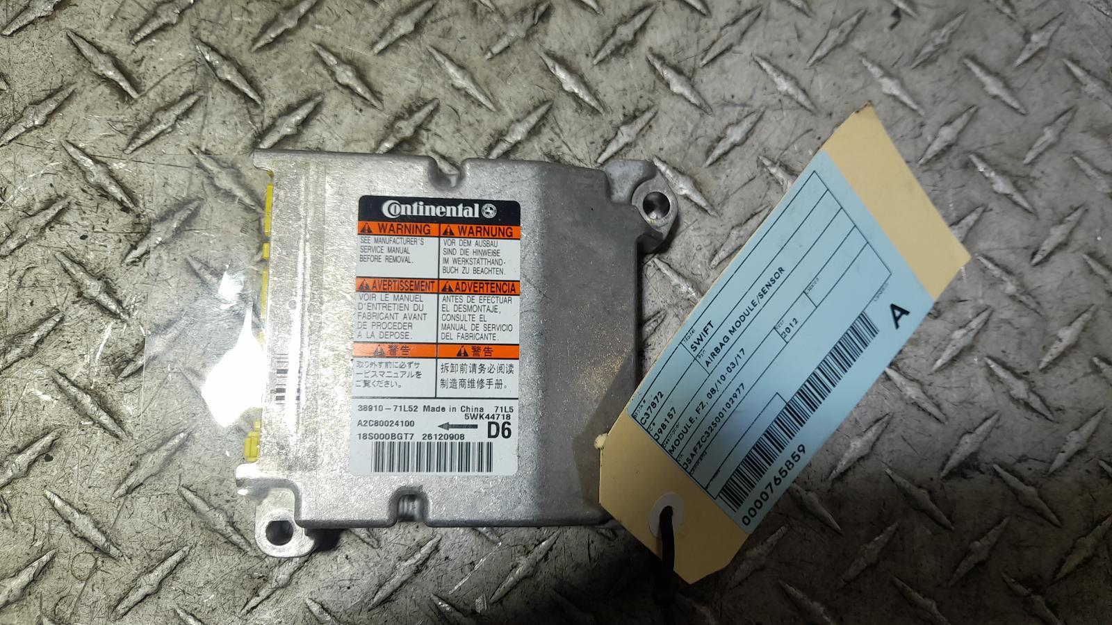 View Auto part Airbag Module/Sensor Suzuki Swift 2012