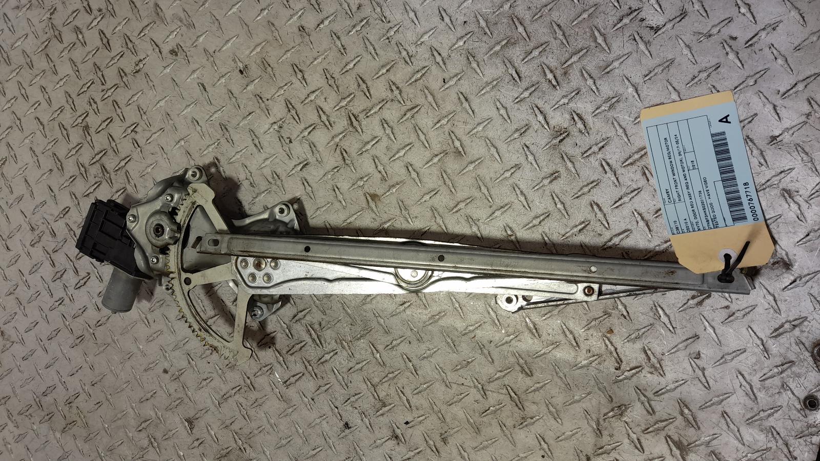 View Auto part Right Front Window Reg/Motor Toyota Camry 2018