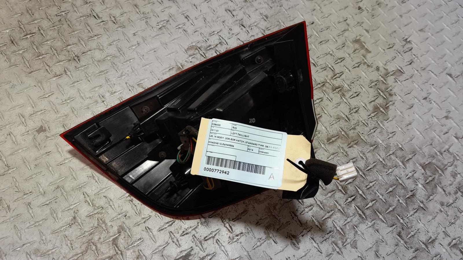 View Auto part Left Taillight Kia Rio 2014