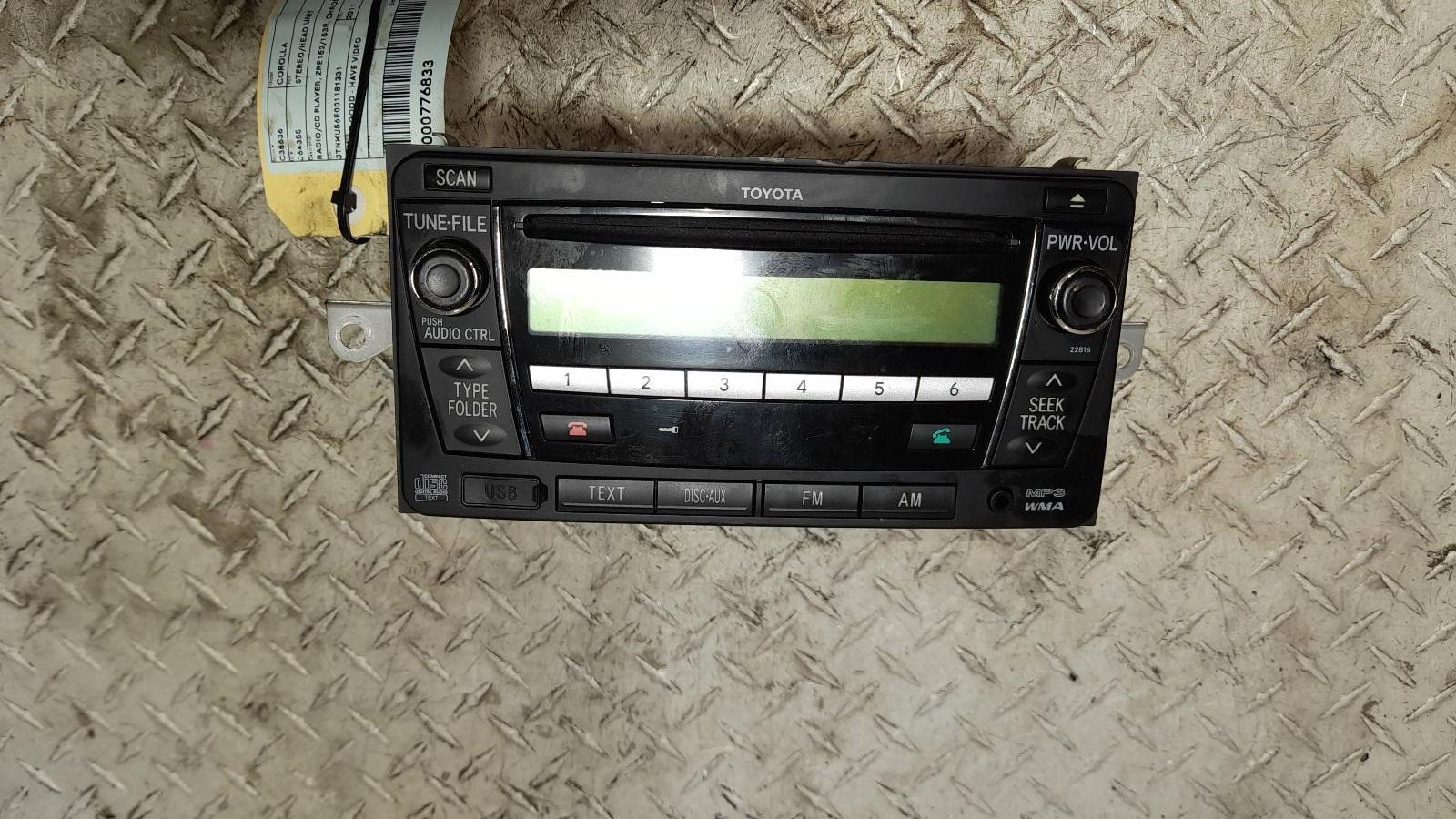 View Auto part Radio/Cd/Dvd/Sat/Tv Toyota Corolla 2011
