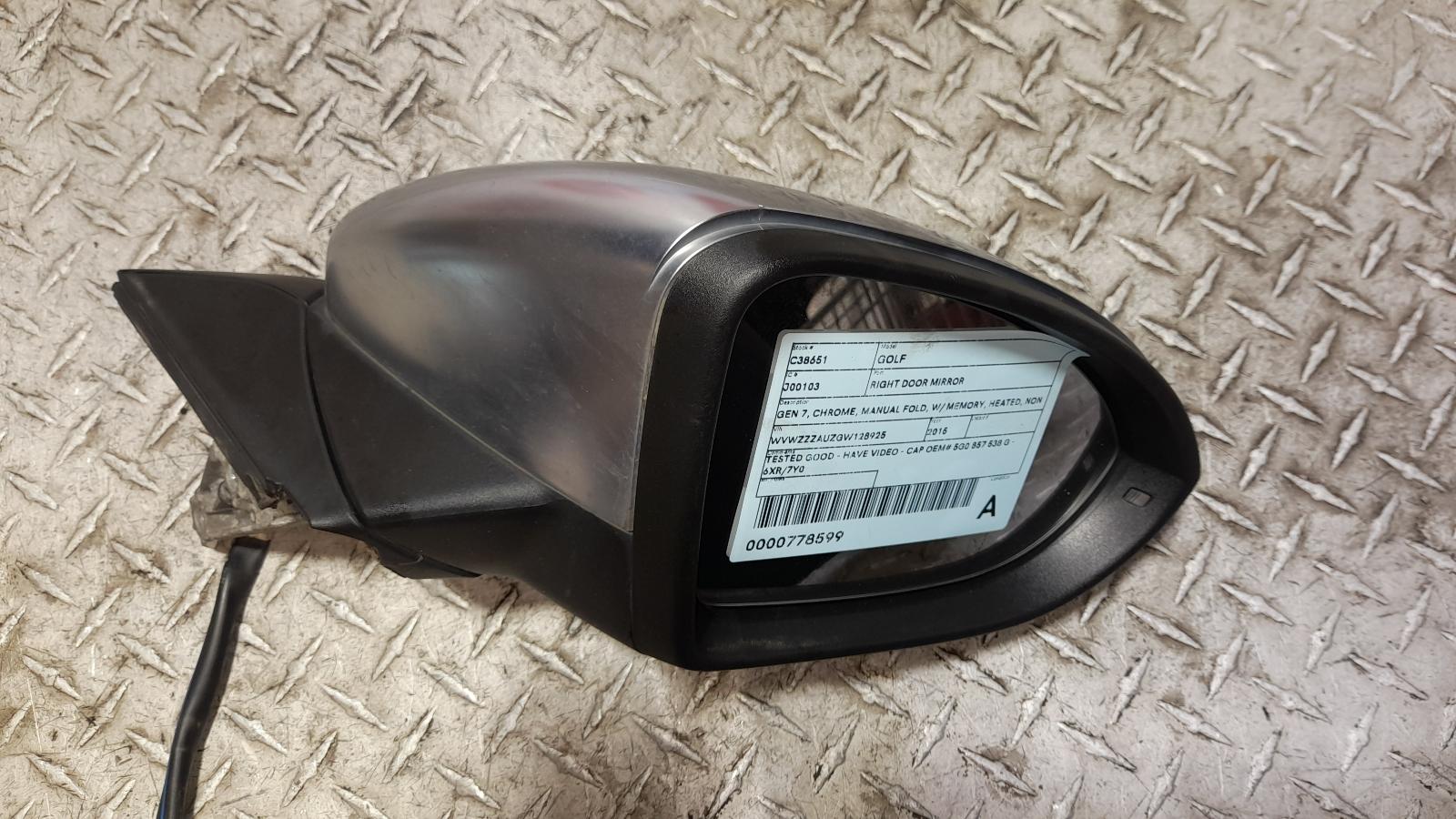 View Auto part Right Door Mirror Volkswagen Golf 2015