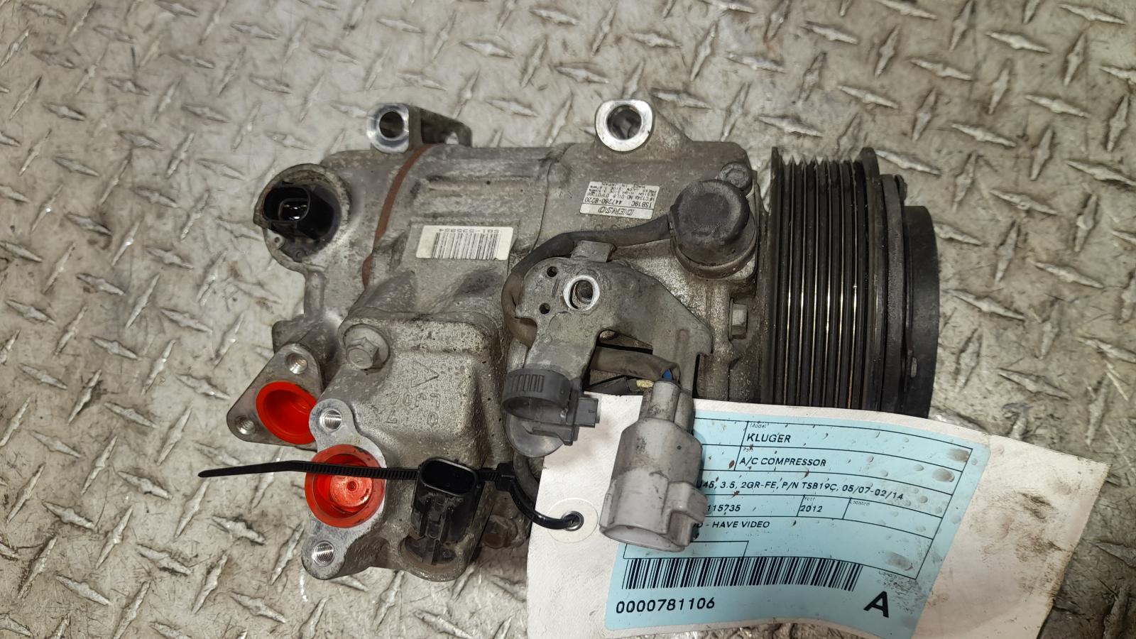 View Auto part A/C Compressor Toyota Kluger 2012