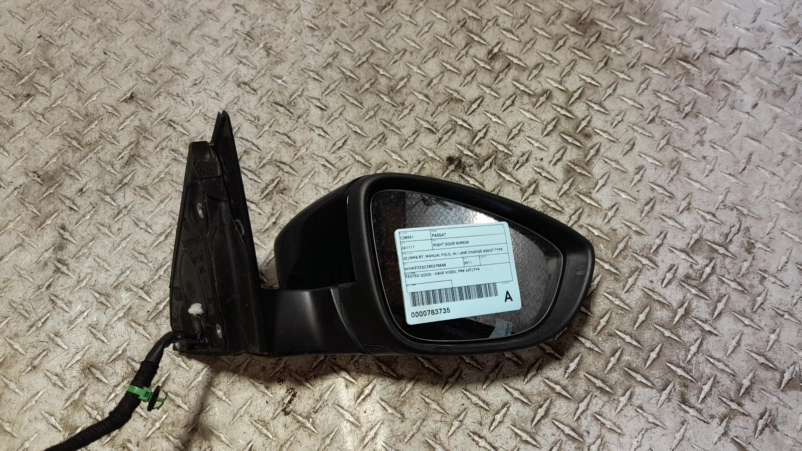 View Auto part Right Door Mirror Volkswagen Passat 2011