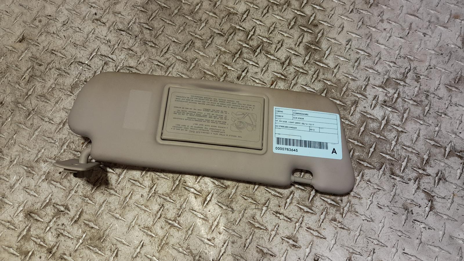 View Auto part Sunvisor Holden Commodore 2013