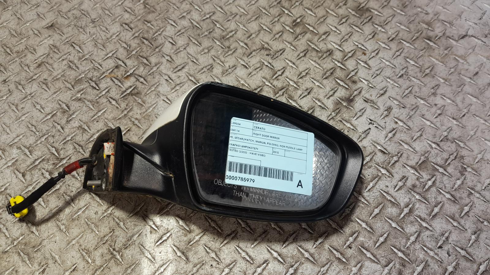 View Auto part Right Door Mirror Kia Cerato 2015
