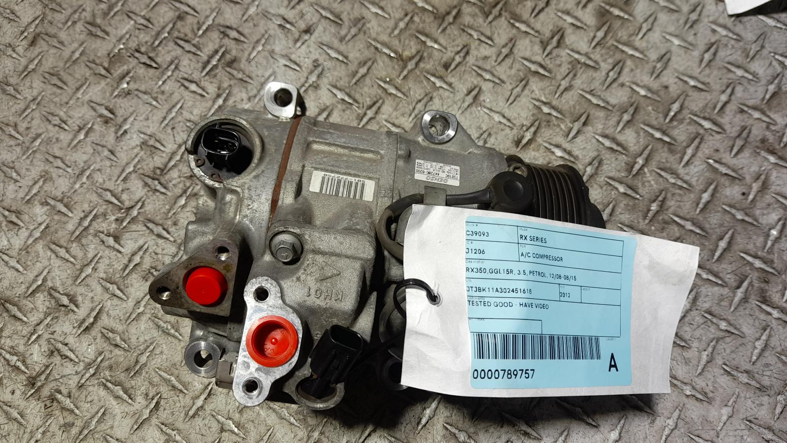 View Auto part A/C Compressor Lexus Rx Series 2012