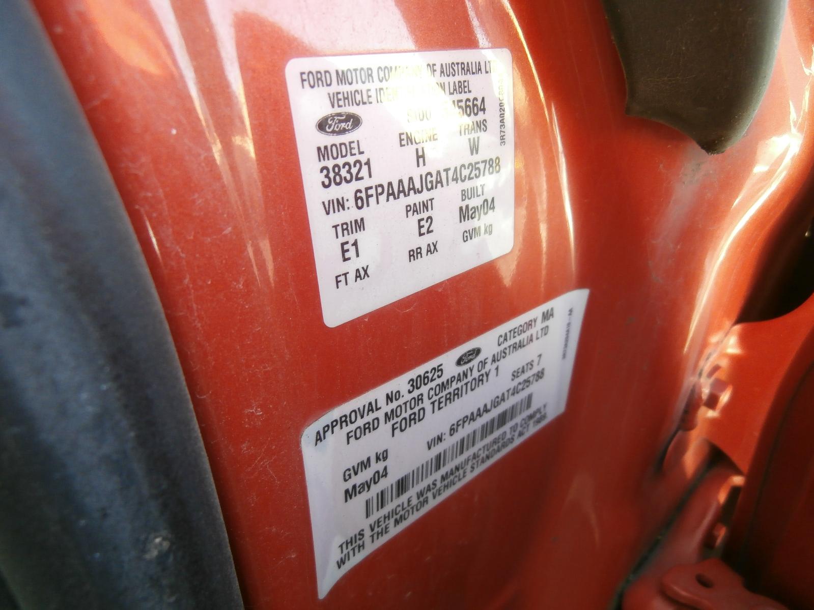 View Auto part Bonnet Lock/Support Ford Territory 2004