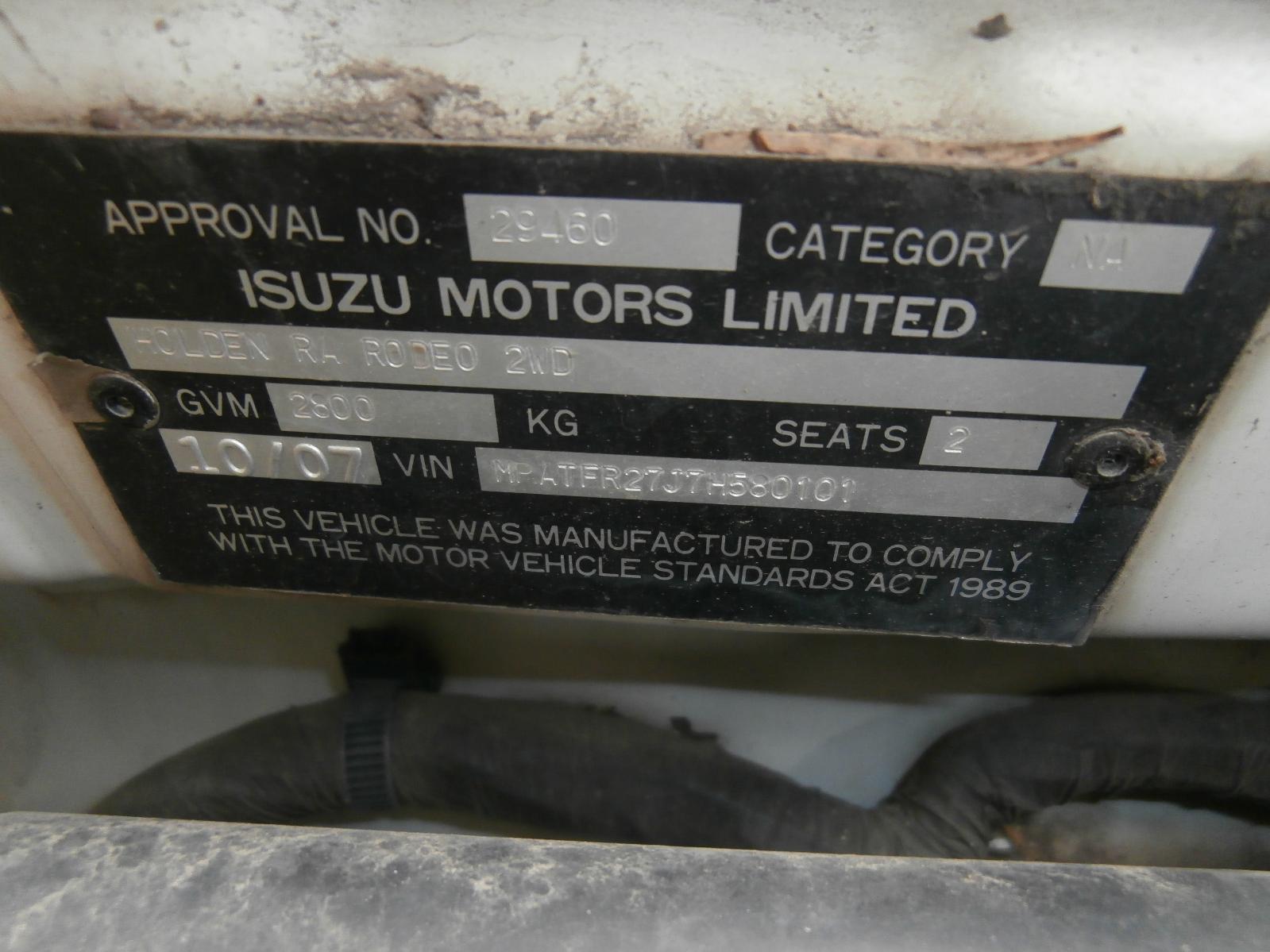 Combination Switch Rodeo Holden 2007
