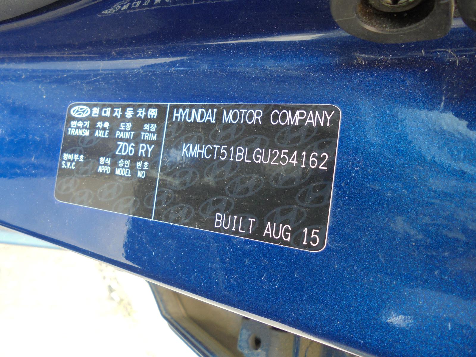 Trans/Gearbox Accent Hyundai 2015