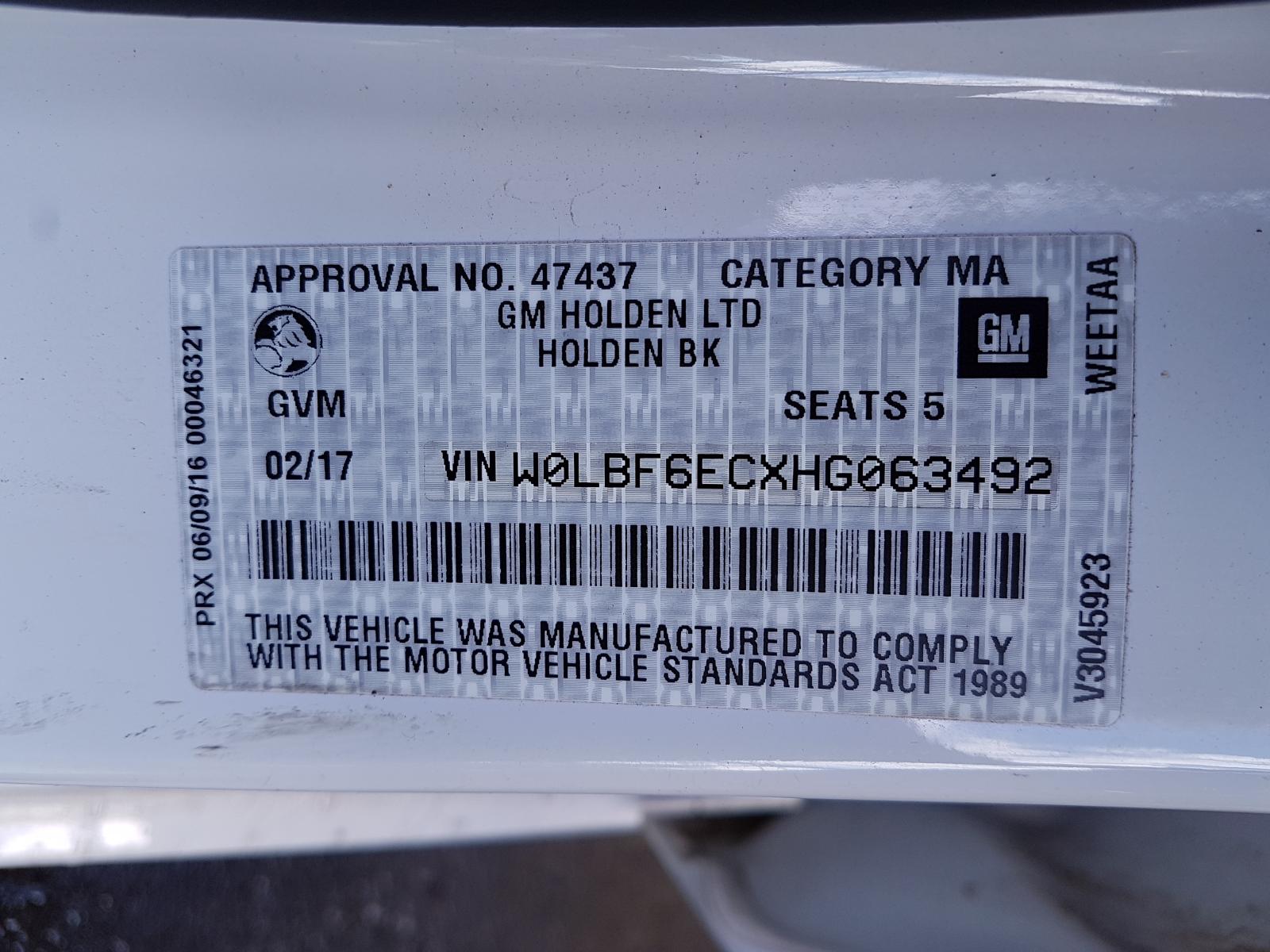 View Auto part Door/Boot/Gate Lock Holden Astra 2016