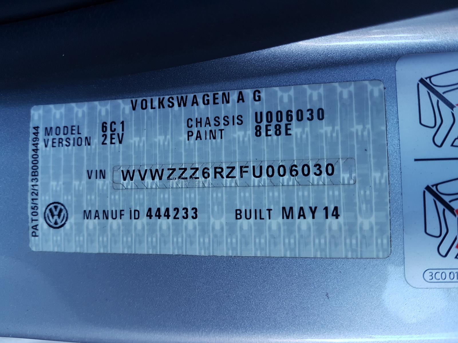 View Auto part Airbag Module/Sensor Volkswagen Polo 2014