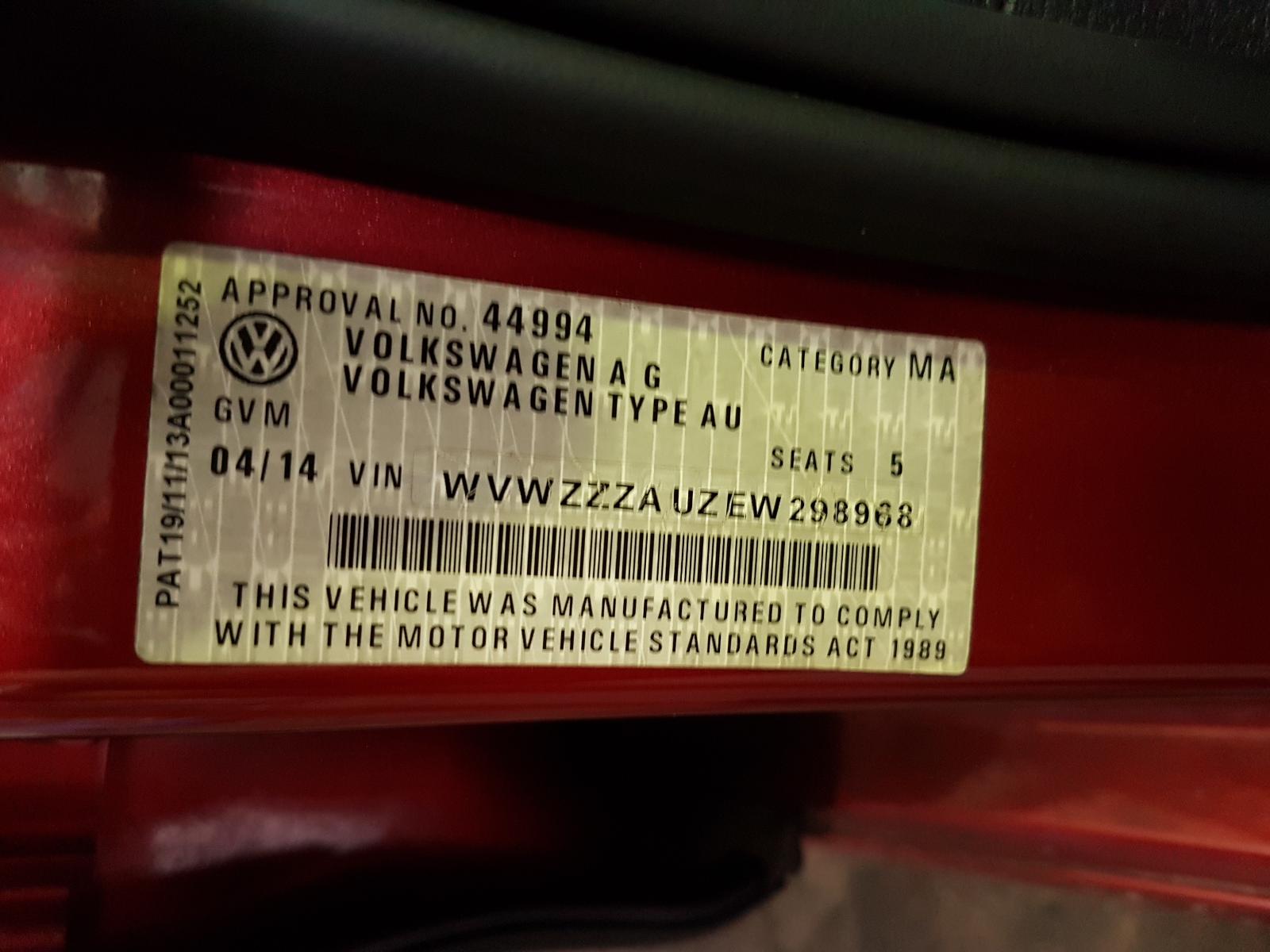 2014 Volkswagen Golf Alternator View Auto part Alternator Volkswagen Golf 2014