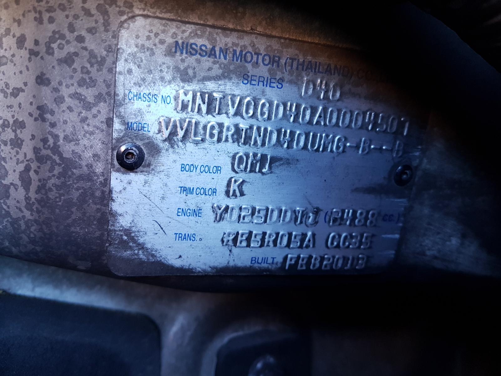 2013 Nissan Navara Trans/Gearbox View Auto part Trans/Gearbox Nissan Navara 2013