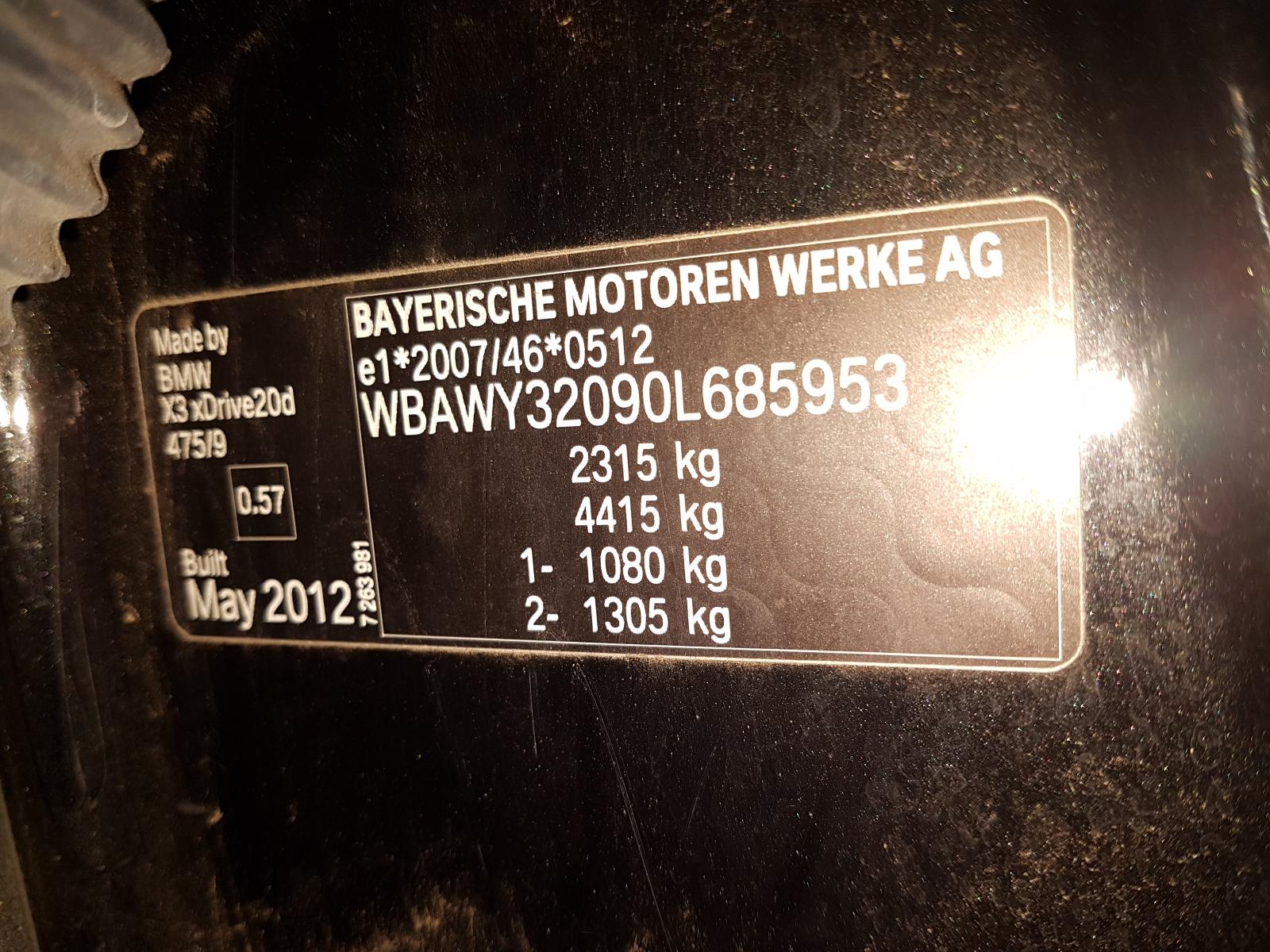 View Auto part Air Flow Meter Bmw X3 2012