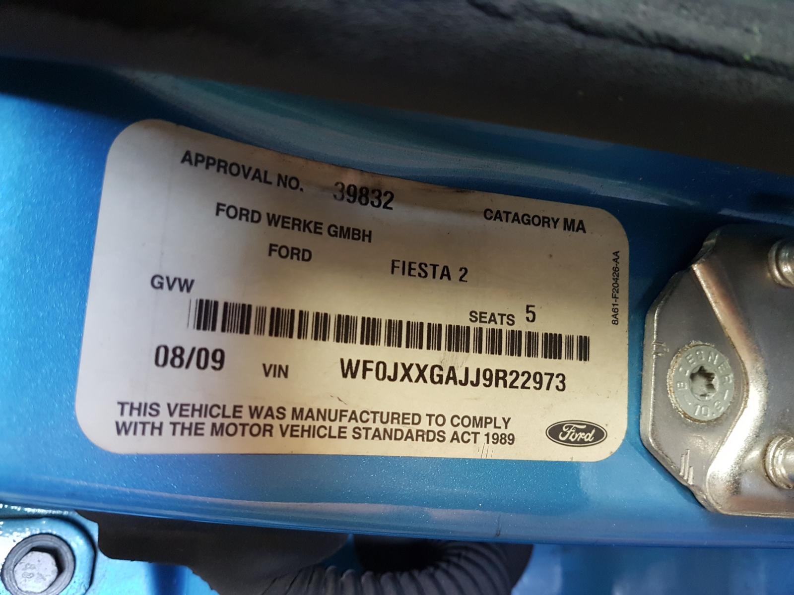 2009 Ford Fiesta Airbag Module/Sensor View Auto part Airbag Module/Sensor Ford Fiesta 2009
