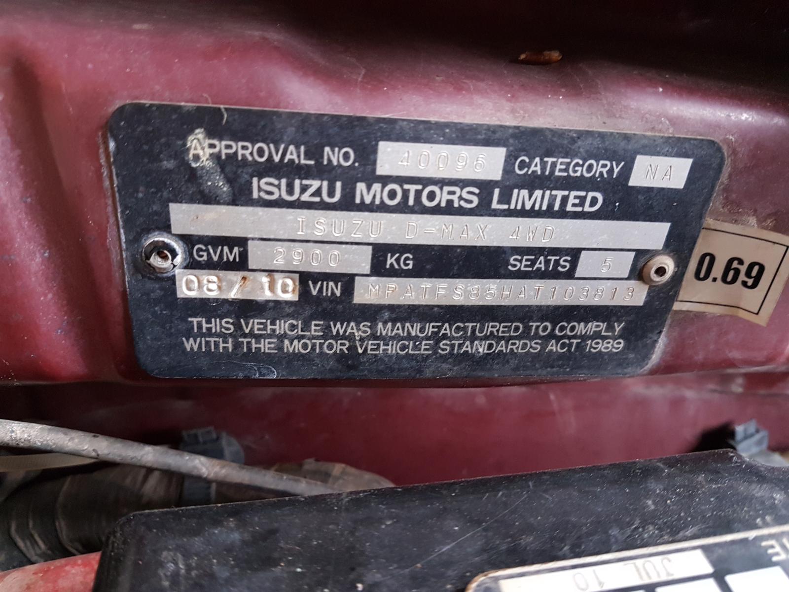 View Auto part Misc Isuzu Dmax 2011