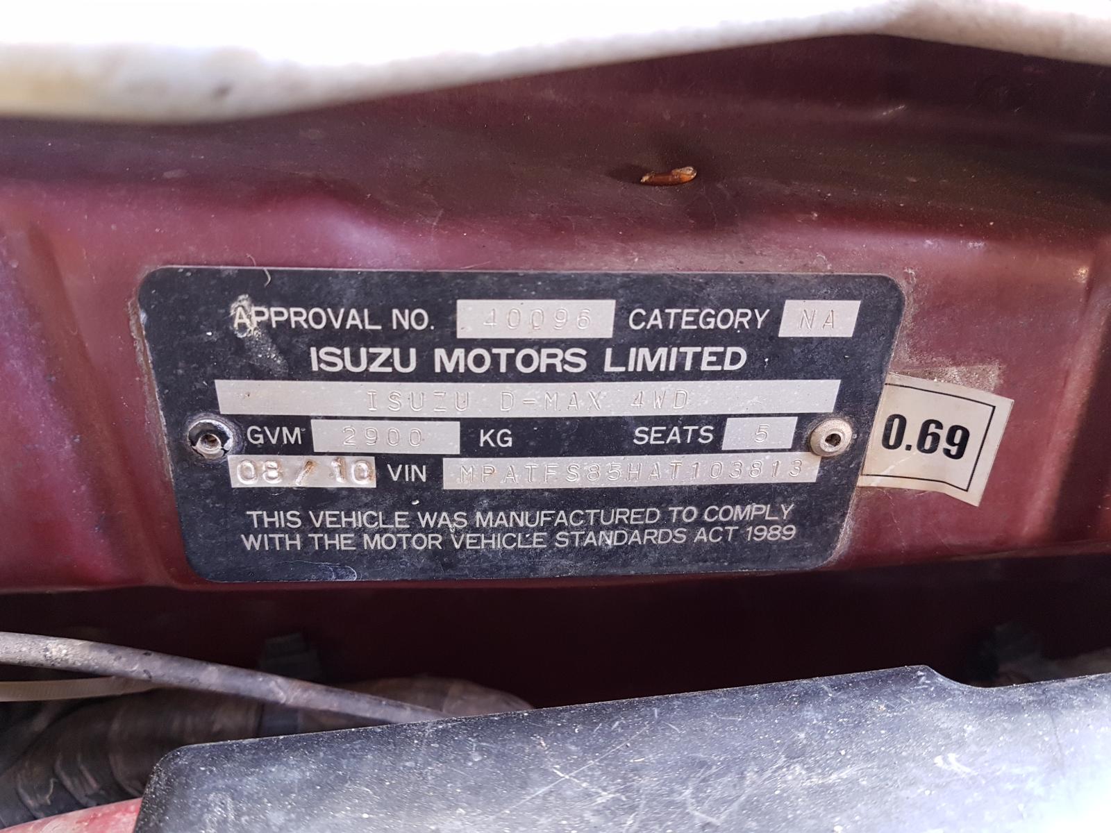 View Auto part Misc Isuzu Dmax 2011