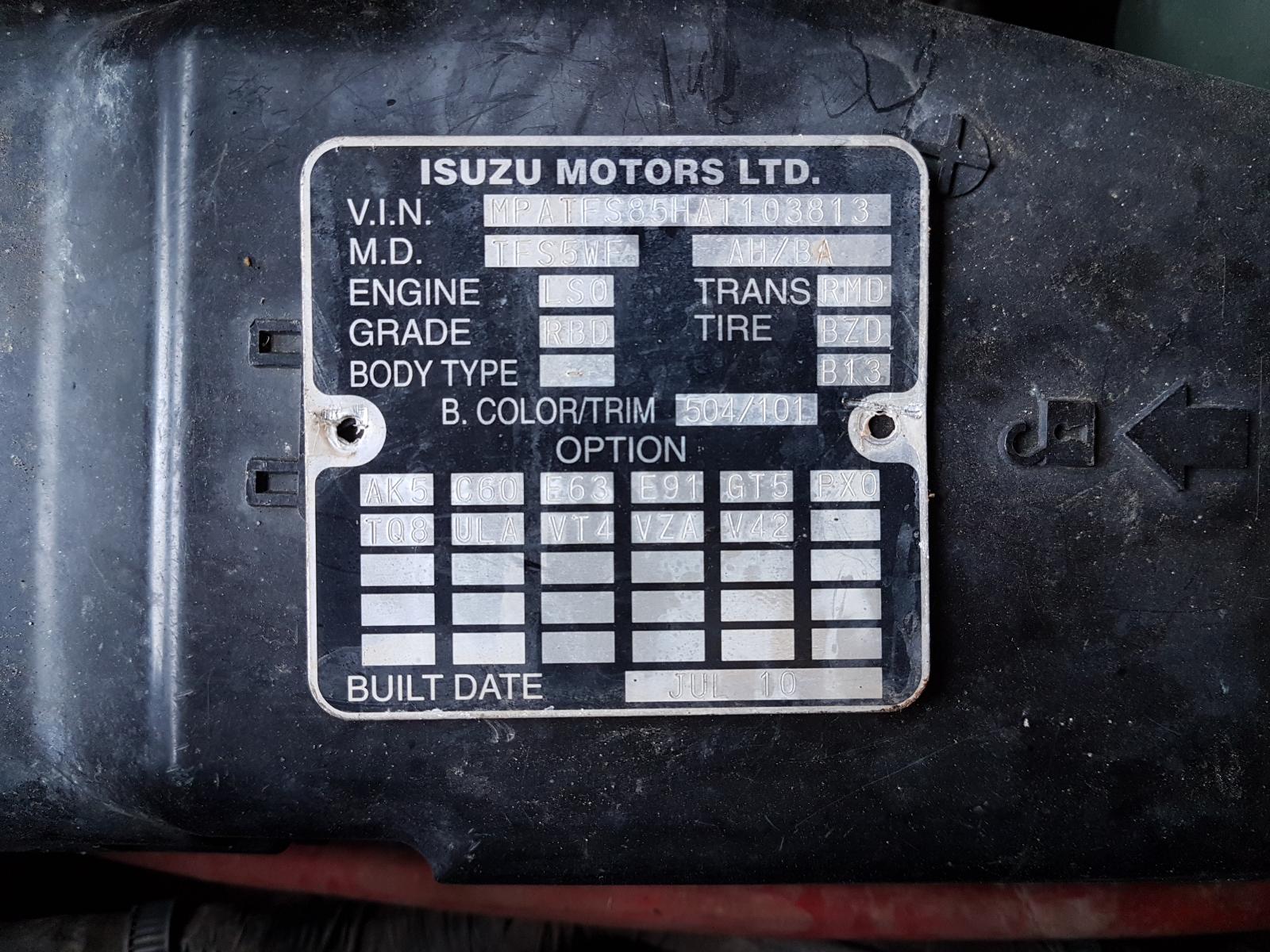 View Auto part Misc Isuzu Dmax 2011