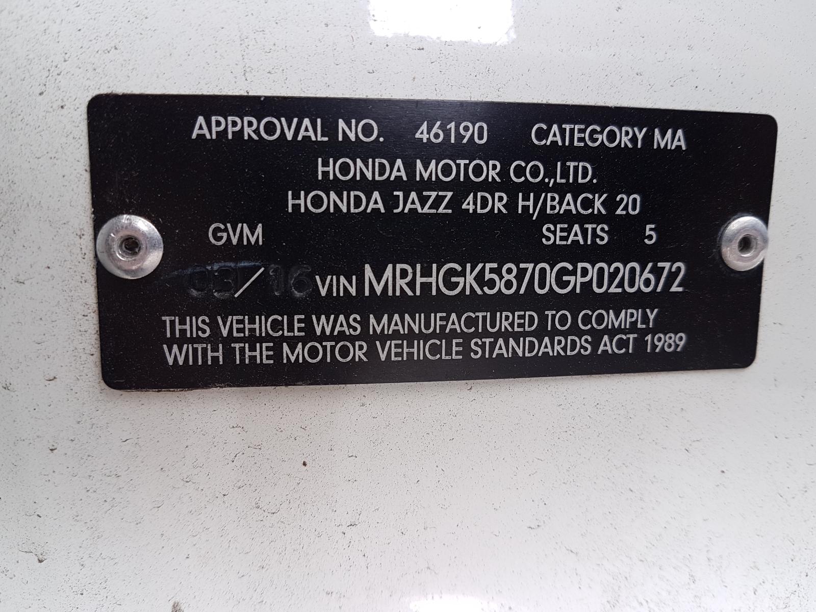 View Auto part Heater/Ac Controls Honda Jazz 2016